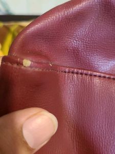 Stylish Red Leather Hobo Bag Lavie