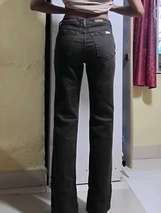 Y2K Low Waist Brown Flare Leg Trousers