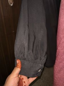 Elegant Black Oversized Shirt