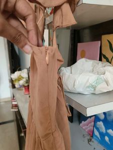 Frill sleeve dress