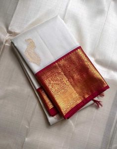 Banarasi Soft silk sarees White Red Festive