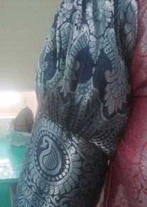Saree Convert To Long Gown , Soft Silk (Size XXL)