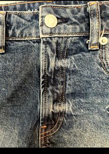 Embroidered Denim Shorts