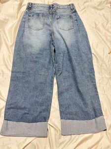 Stylish Wide-Leg Denim Jeans