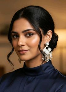 Elegant Silver-Tone Dangle Earrings