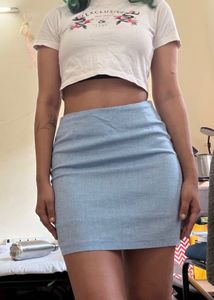Stylish Grey and light blue Mini Skirts