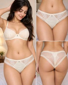Cream Lace Brief Panty – UK 14 / EUR 42