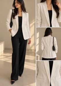 Chic Linen Blend Blazer