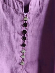 Purple Cotton Kurta
