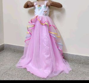 Girls Unicorn Gown Frock