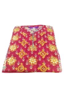 Beautiful Maroon Kurta with Floral Print