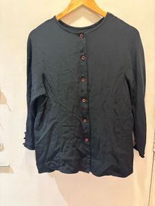 Elegant Black Button-Up Blouse