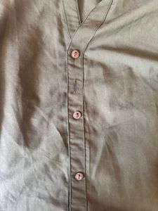 Chic Olive Green Collared Shirt