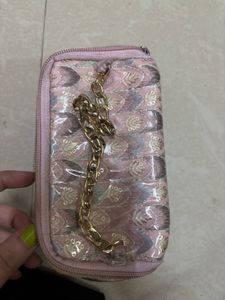 Blush Pink Floral Embroidered Vanity &amp; Makeup Case