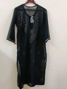 Black Hand embroidery Kurta