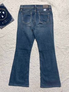 Flared Blue Denim Jeans
