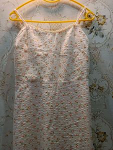 Floral Print Mini Dress with Pearl Trim