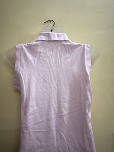 tennis / pickle ball Sleeveless Pink Polo Top