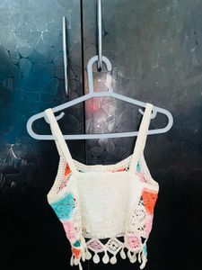 Crochet Heart Crop Top