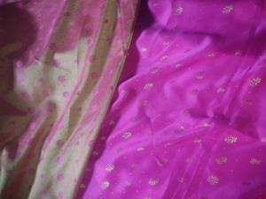 Vibrant Pink Brocade Saree.