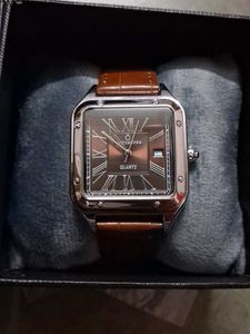 Elegant Brown Leather Strap Watch