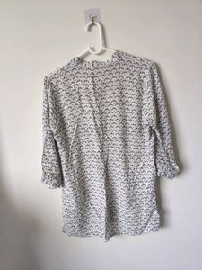 White Printed Kurta
