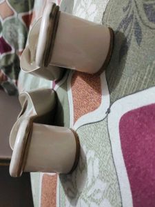 Cream Slip-On Sandals