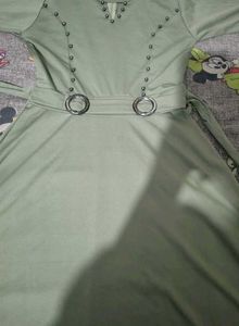 Light Green Belted Dress