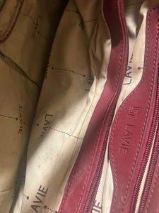 Stylish Red Leather Hobo Bag Lavie