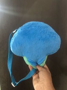Blue Plush Mushroom Crossbody Bag