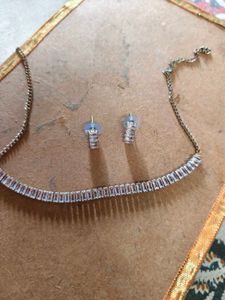 Sparkling CZ Necklace & Earrings Set