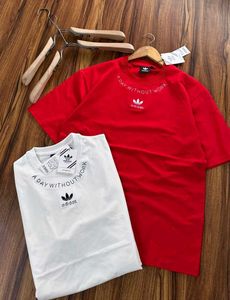 Adidas "A Day Without Work" T-Shirts (Red & White)