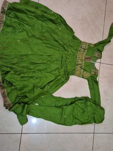 Elegant Green anarkali Kurta Set for girl