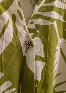 Green Leaf Print Kurta