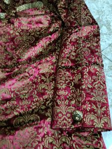 Men's Maroon Sherwani Set