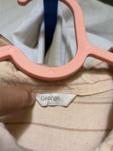 Cute Heart Striped Button-Up Oversized Fit Shirt