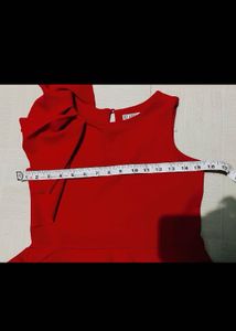 Elegant Red Peplum Gown