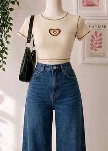 Cute Heart Crop Top