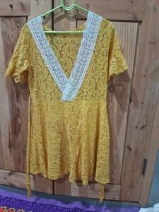 Boho Lace Mini Dress