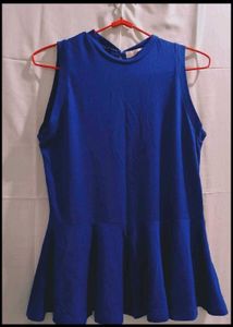 Vibrant Blue Peplum Top