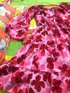 Red Flared Top