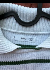 MANGO Striped Knit Sweater