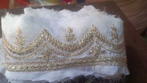 Lace, wichtra fabric lace with golden sequence wor
