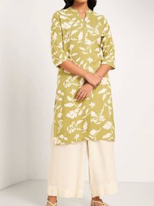 Green Floral Kurta