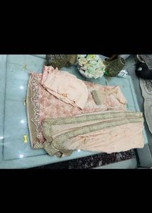Beautiful Peach Kurta Set with Dupatta