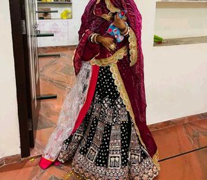 Green Embroidered Lehenga Choli