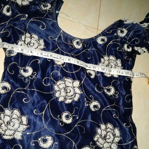 ✨sparkle pearl navy blue wedding dress