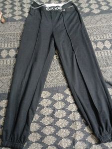 Black Jogger Pants "Rock More"