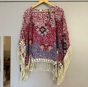 Boho Fringe Kimono Cover-Up
