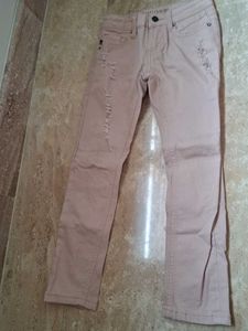Ripped Pink Jeans